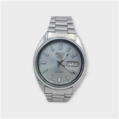 Seiko 5 Automatic Watch Men Silver Tone 7S26-0481 21 Jewels - As Is